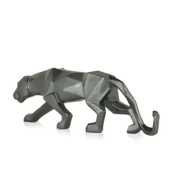 Polygon Panther 14cm Anthracite Resin Indoor Sculpture