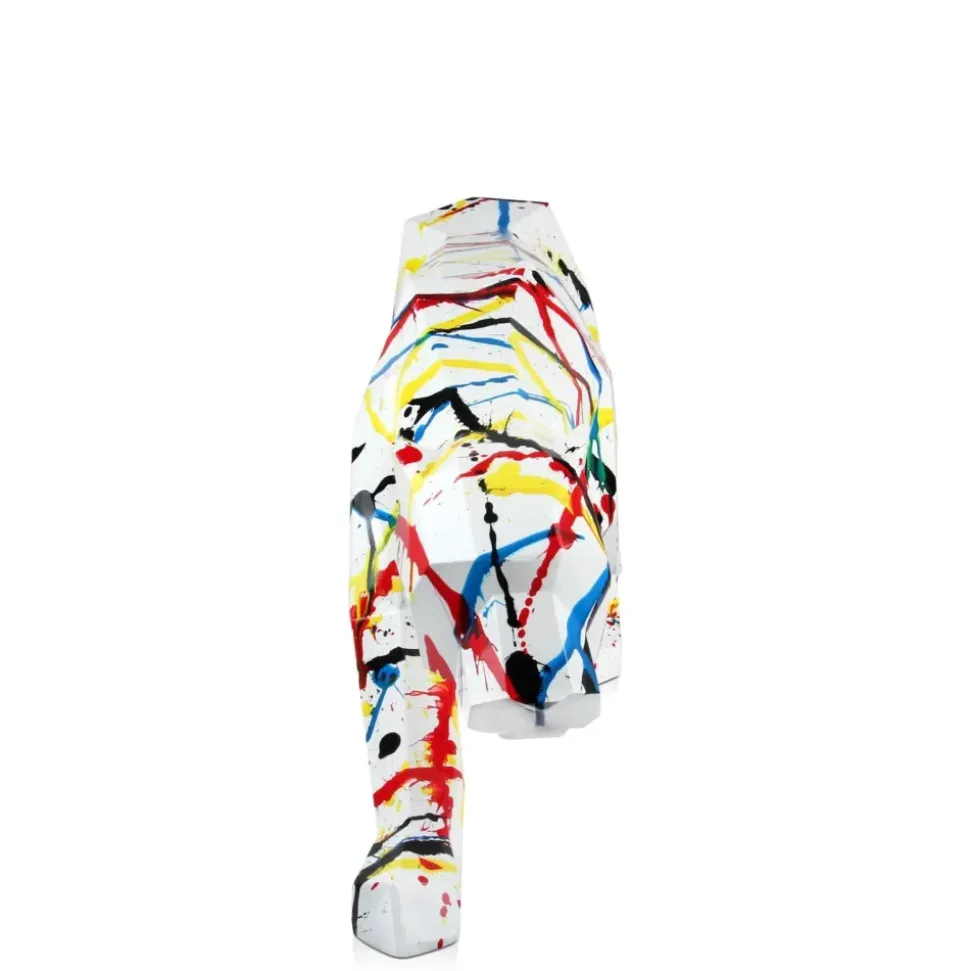 Polygon Panther 31cm Multicoloured Resin Indoor Sculpture