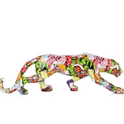 Polygon Panther 14cm Street Art Resin Indoor Sculpture