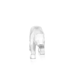 Polygon Panther 14cm White Resin Indoor Sculpture