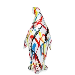 Polygon Penguin 50cm Multicoloured Resin Indoor Sculpture