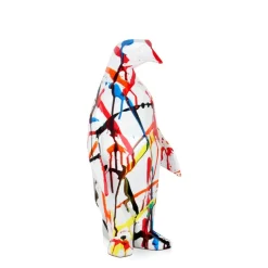 Polygon Penguin 35cm Multicolour Resin Indoor Sculpture