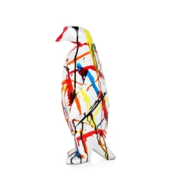 Polygon Penguin 35cm Multicolour Resin Indoor Sculpture