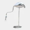 Pure Crane 98cm Silver Metal Garden Sculpture