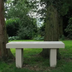 Pure Straight Modern Stone Garden Bench