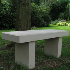 Pure Straight Modern Stone Garden Bench