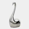 Pure Swan 95cm Silver Metal Indoor Sculpture