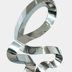 Quantum Drift 87cm Silver Metal Indoor Sculpture v1