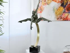 Quantum Leap 80cm Anthracite Resin Indoor Sculpture