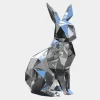 Rabbit 61cm Geometric Metal Garden Sculpture