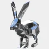Rabbit 46cm Geometric Metal Garden Sculpture