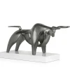 Raging Bull 35cm Anthracite Resin Indoor Sculpture