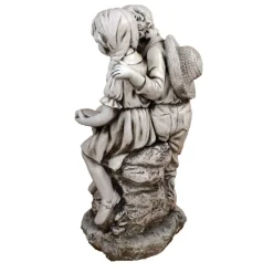 Reading Boy & Girl 88cm Stone Resin Garden Statue
