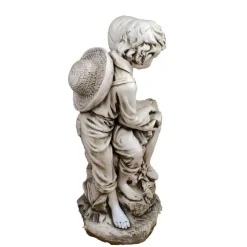 Reading Boy & Girl 88cm Stone Resin Garden Statue