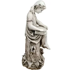 Reading Girl 89cm Stone Resin Garden Statue