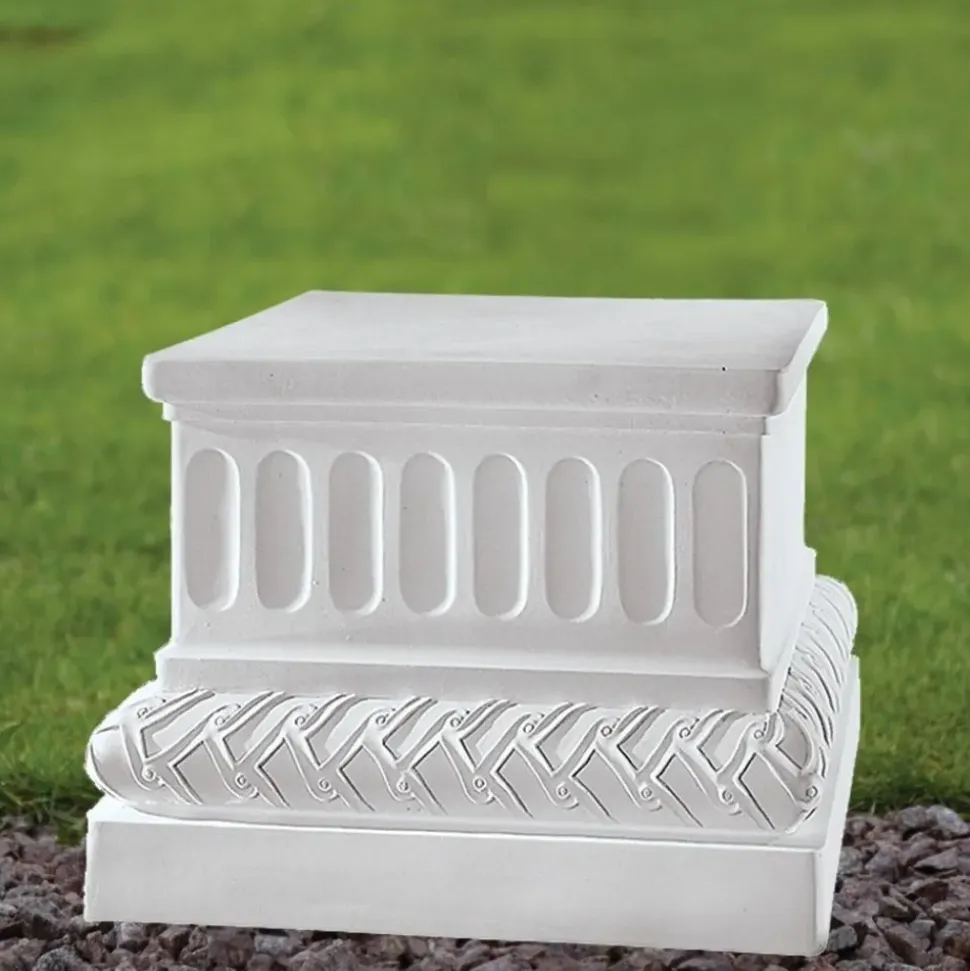 Regal 50cm Marble Resin Garden Pedestal