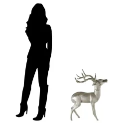 Regal Deer 70cm Metal Indoor Statue