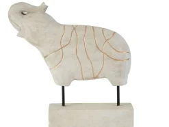 Regal Elephant 42cm Wood Indoor Statue