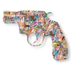 Retro Revolver 32cm Pop Art Resin Wall Sculpture