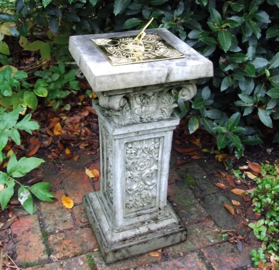 Rocco Brass Stone Garden Sundial