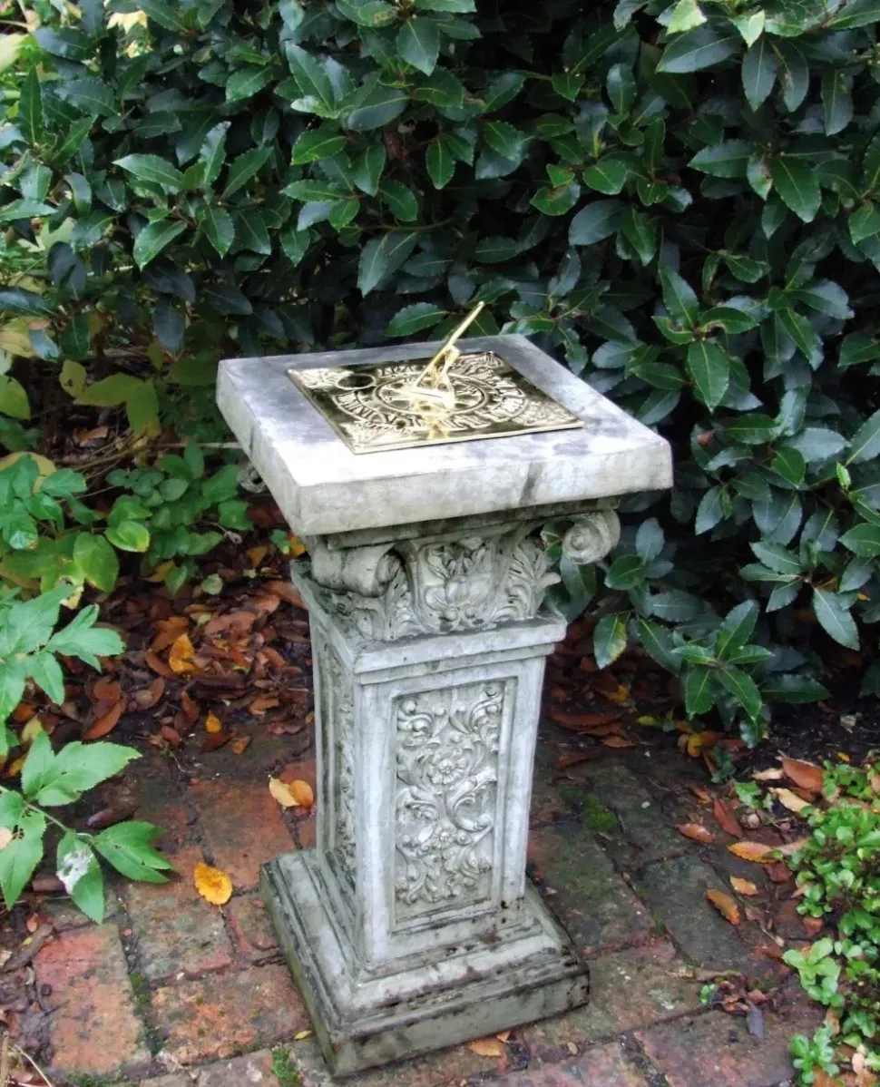 Rocco Brass Stone Garden Sundial