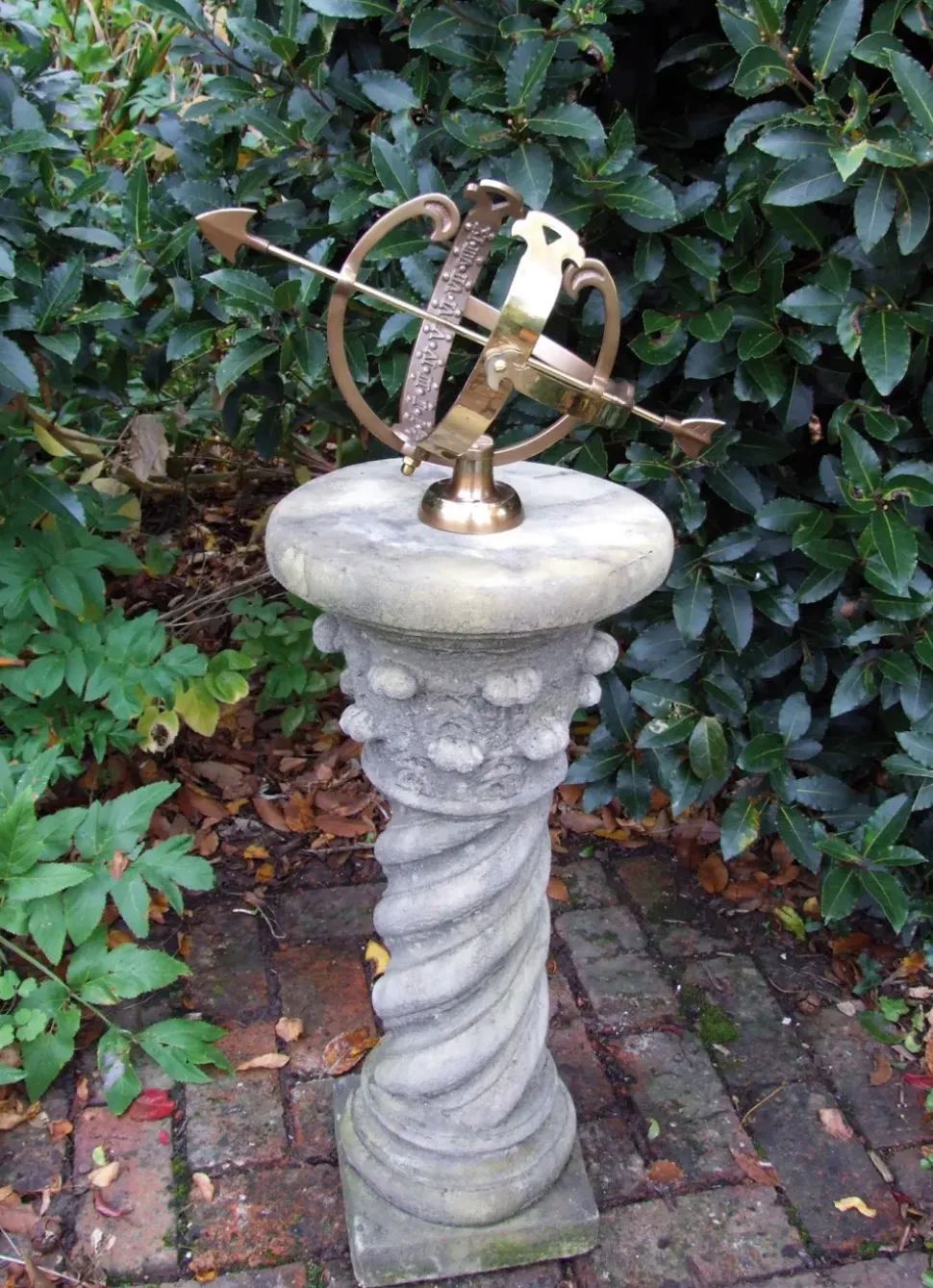 Roman Armillary Stone Garden Sundial