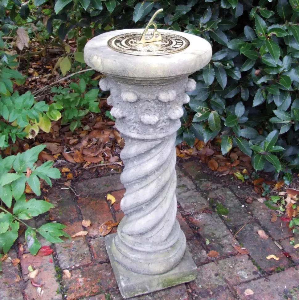 Roman Brass Stone Garden Sundial