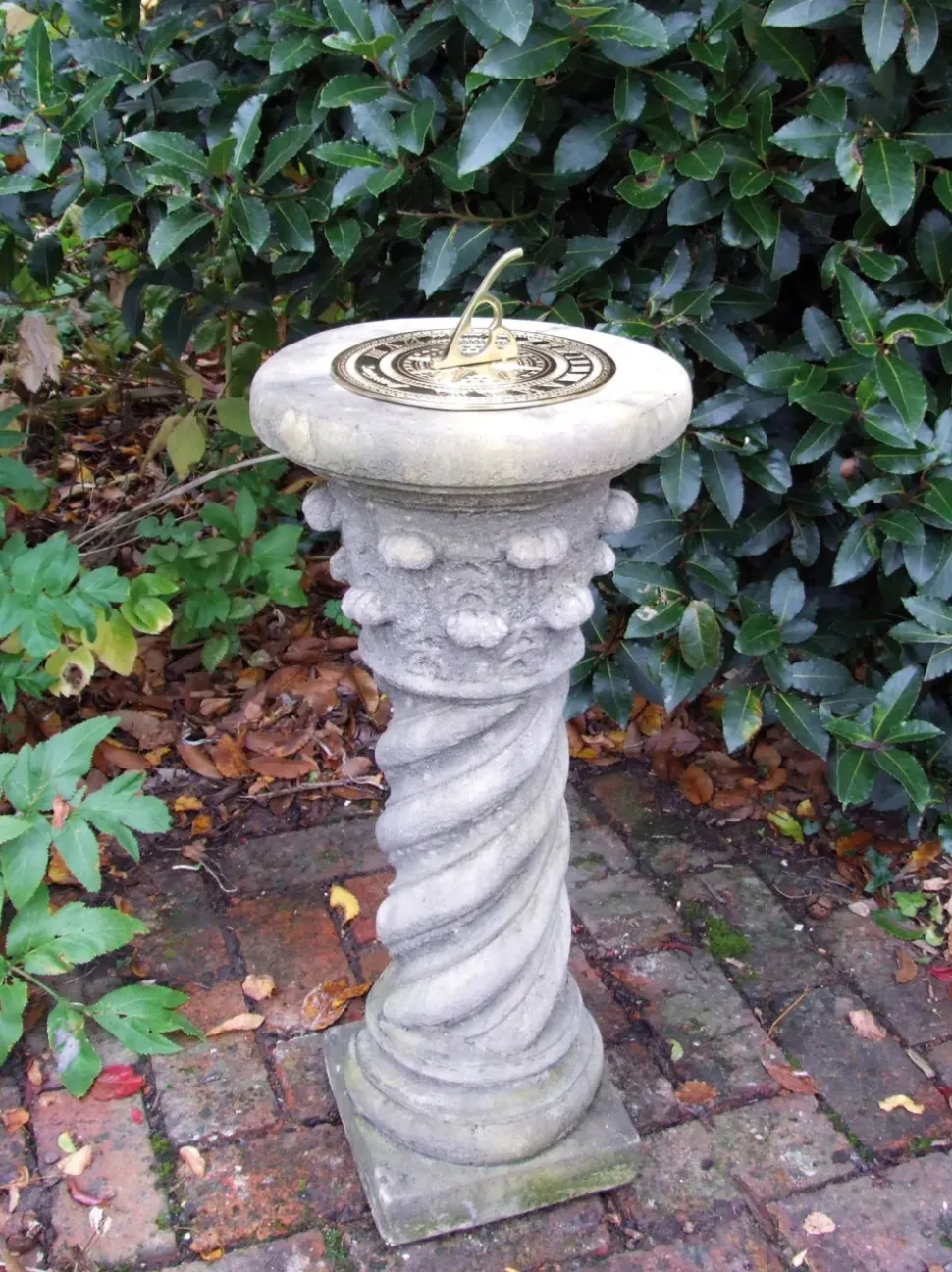 Roman Brass Stone Garden Sundial