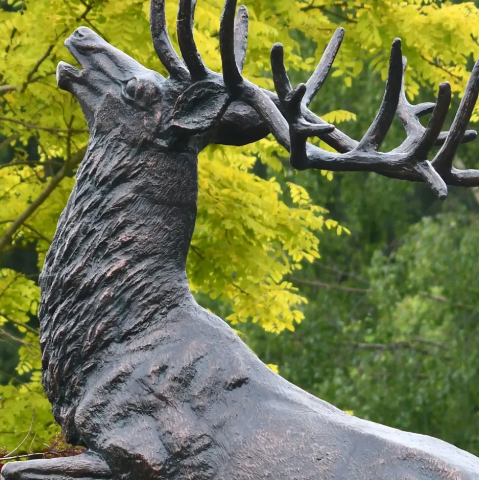Royal Deer 213cm Bronze Metal Garden Statue