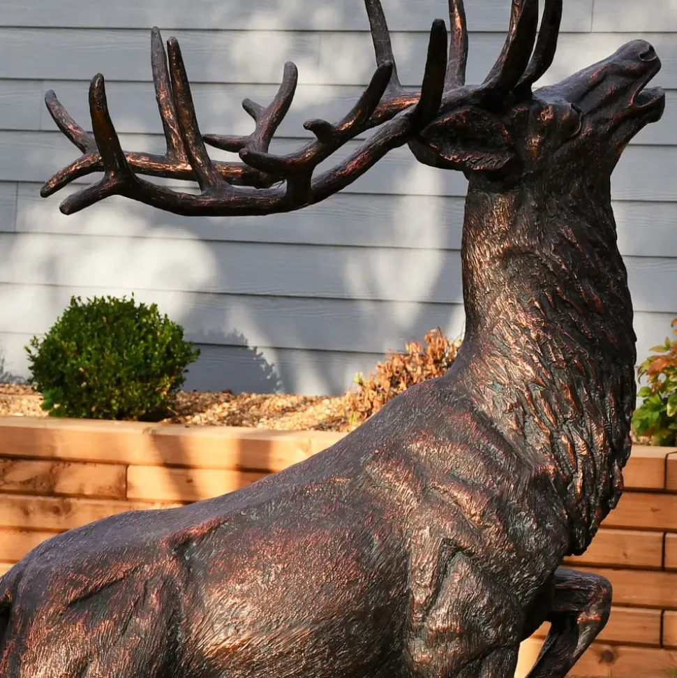 Royal Deer 168cm Bronze Metal Garden Statue