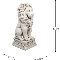 Royal Lion Antique Stone Garden Statue