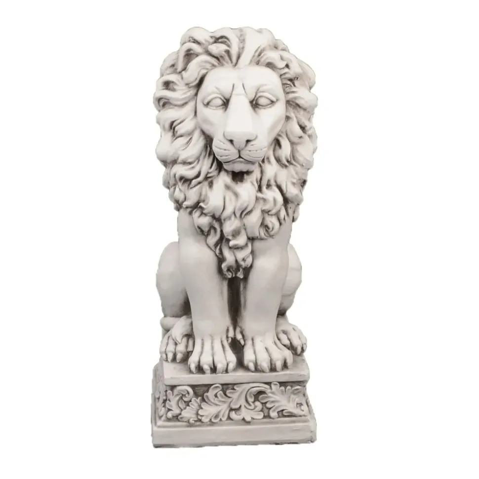 Royal Lion Antique Stone Garden Statue