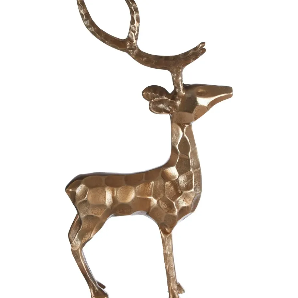 Royal Stag 50cm Gold Metal Indoor Statue