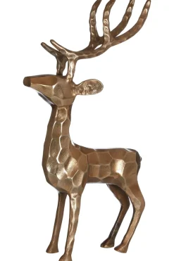 Royal Stag 50cm Gold Metal Indoor Statue