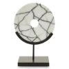 Sacred Circle 34cm White Marble Indoor Sculpture