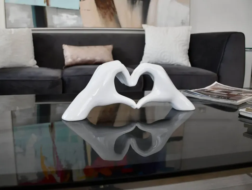 Sacred Love 15cm White Resin Indoor Sculpture