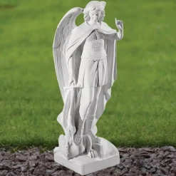 Saint Michael 58cm Marble Resin Garden Statue