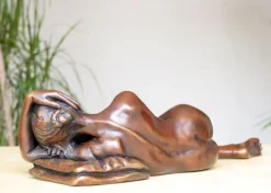 Sanctuary of Sleep Figurine Bronze Indoor Sculpture