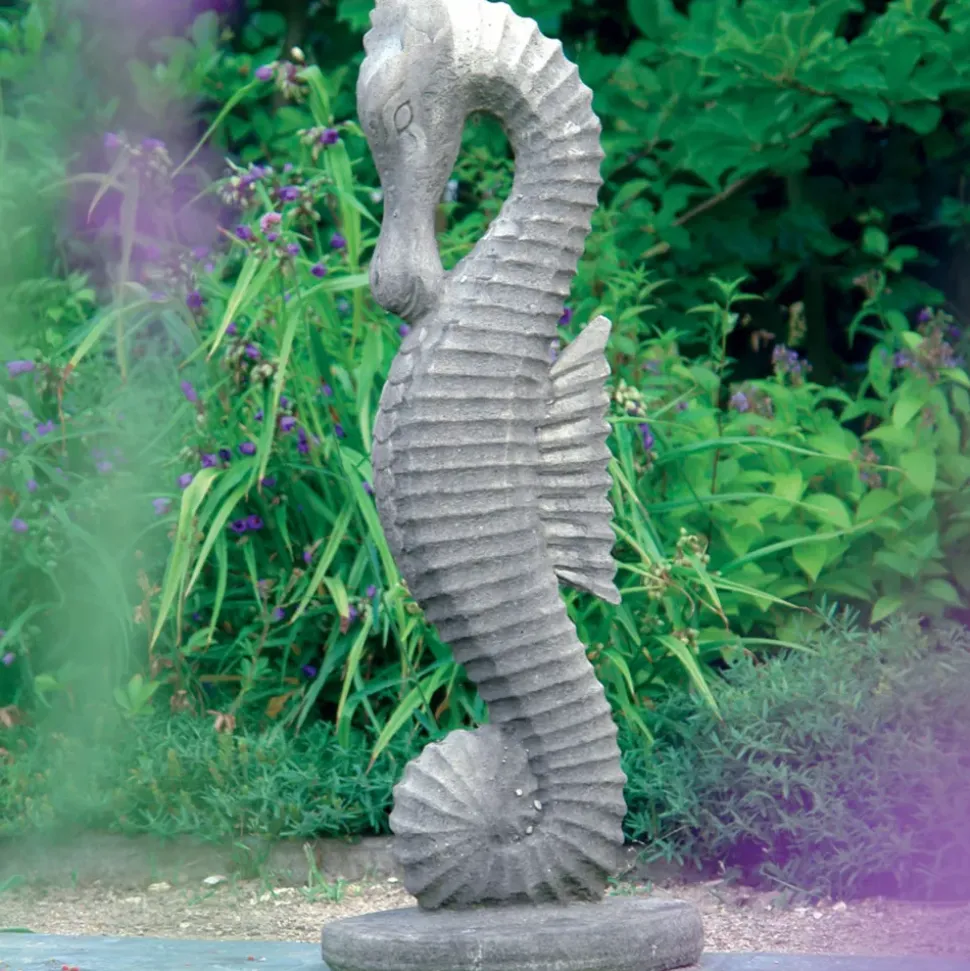 Seahorse 80cm Stone Garden Ornament