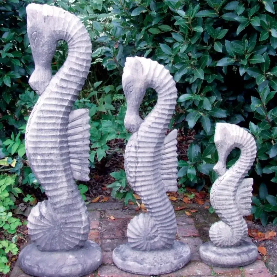 Seahorses Set Stone Garden Ornaments