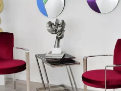 Secret Kiss 50cm Anthracite Resin Indoor Sculpture