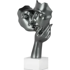 Secret Kiss 50cm Anthracite Resin Indoor Sculpture