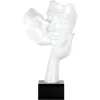 Secret Kiss 50cm White Resin Indoor Sculpture