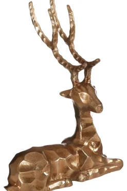Serene Stag 38cm Bronze Metal Indoor Statue