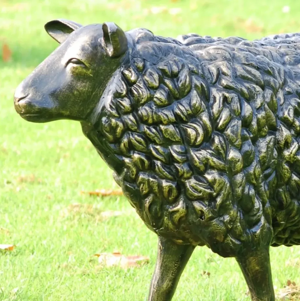 Sheep Life-Size Bronze Metal Garden Statue