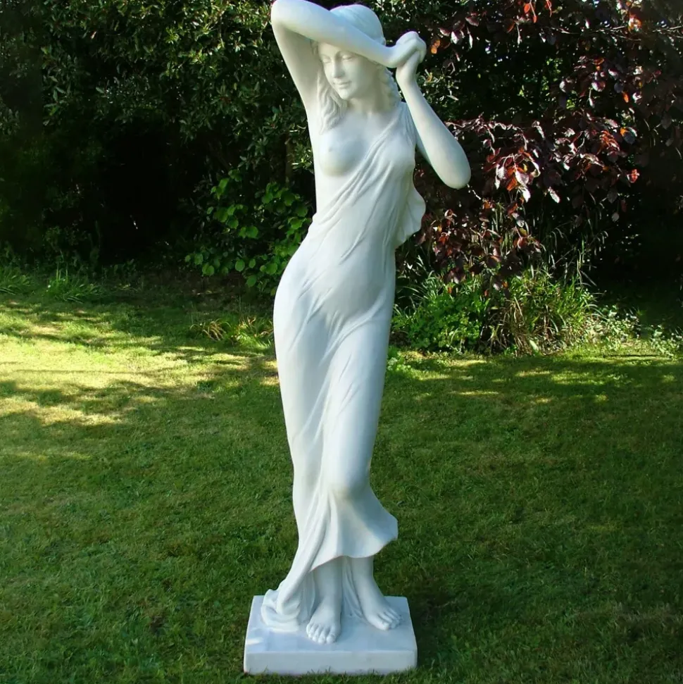 Shy Maiden 155cm Marble Resin Garden Statue