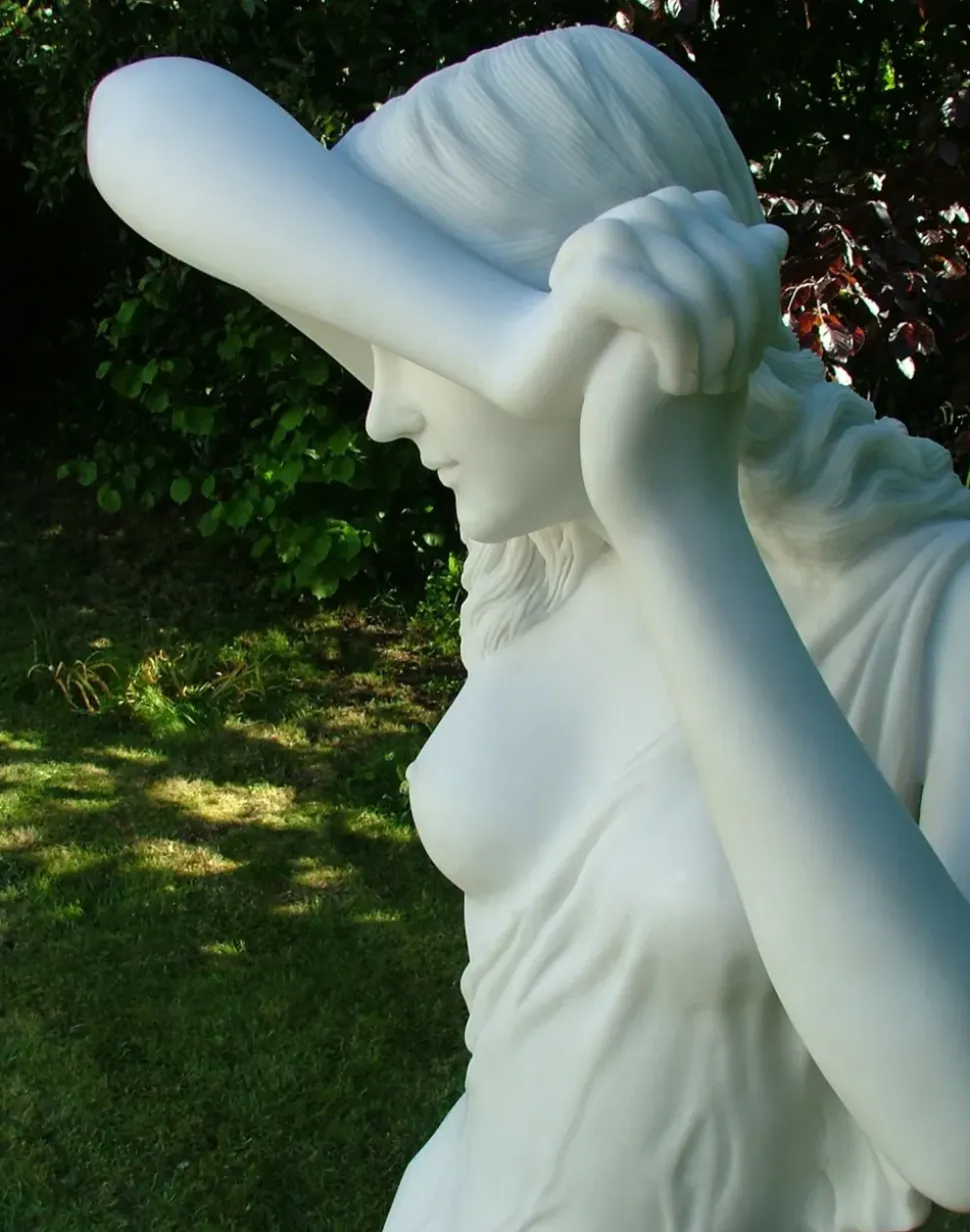 Shy Maiden 155cm Marble Resin Garden Statue