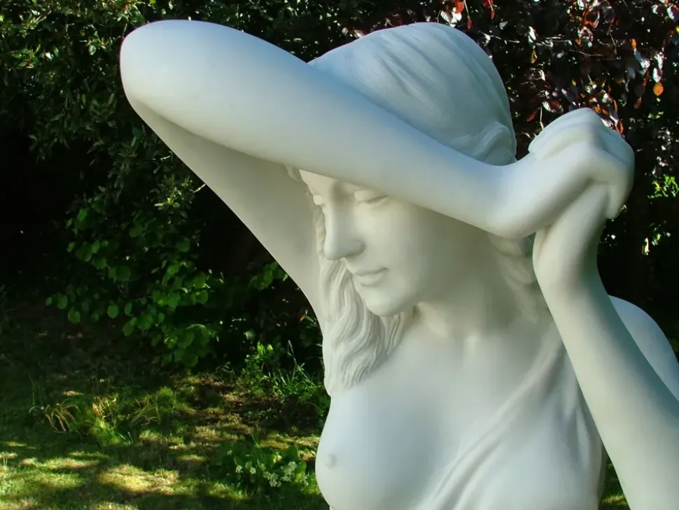 Shy Maiden 155cm Marble Resin Garden Statue