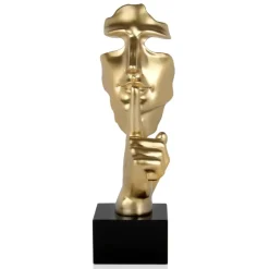 Silent Warrior 48cm Gold Resin Indoor Sculpture