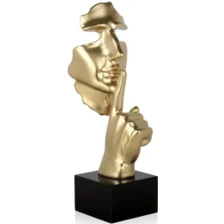 Silent Warrior 48cm Gold Resin Indoor Sculpture
